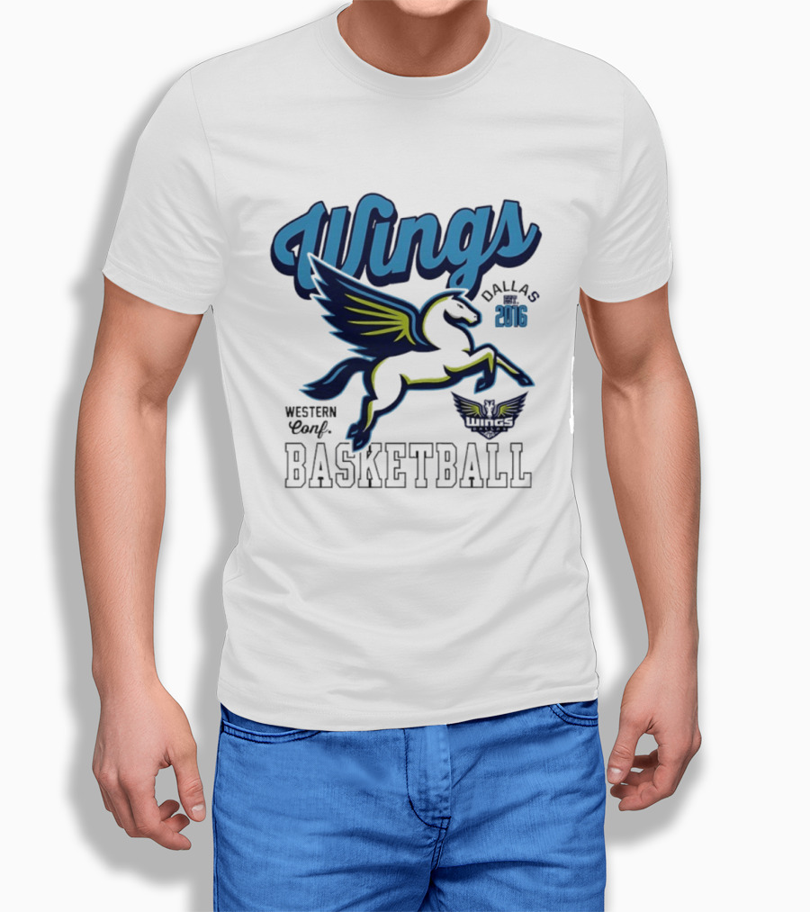 Wings Dallas 2016 Western Conf Basketball Mitchell And Ness T-Shirt