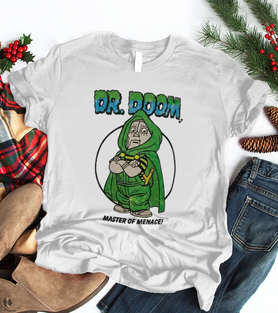 Dr Doom Master Of Menace Green Cloak Comic Style Villain T-Shirt