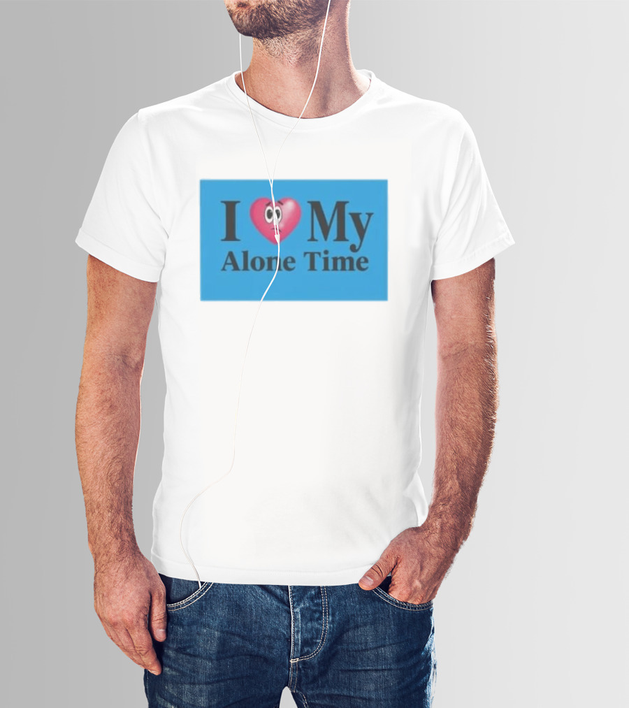 I Heart My Alone Time With Pink Heart Eyes T-Shirt