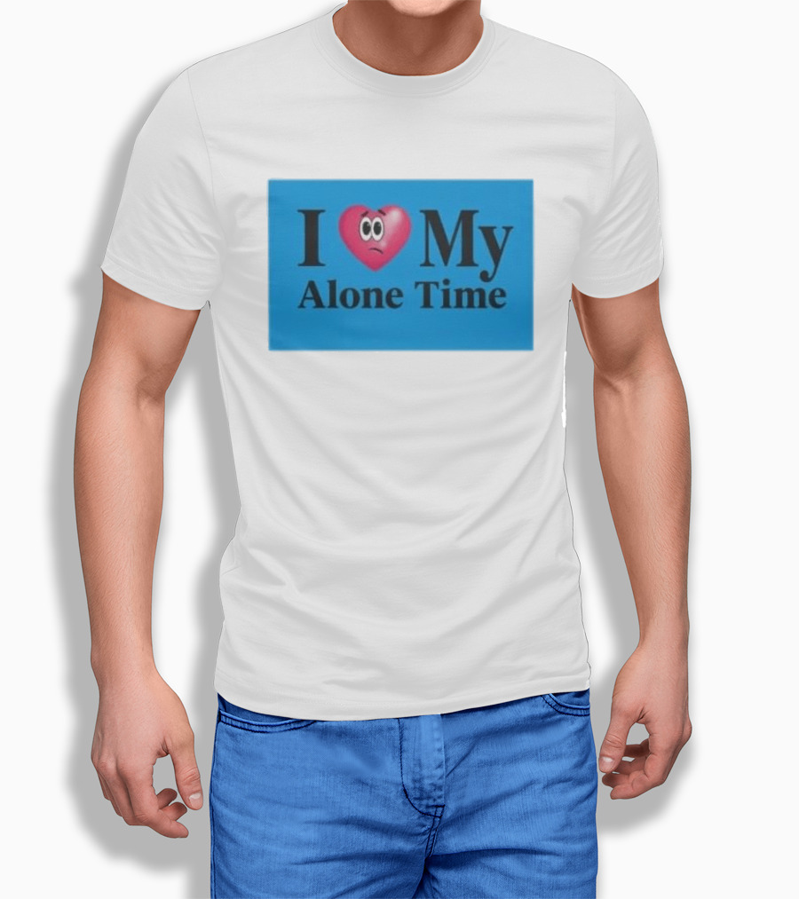 I Heart My Alone Time With Pink Heart Eyes T-Shirt