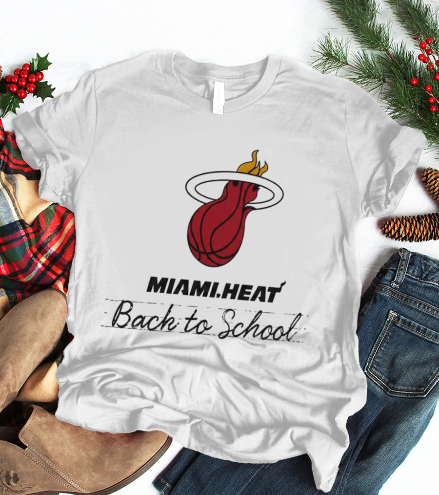 Miami Heat Back To School Basketball Flame T-Shirt