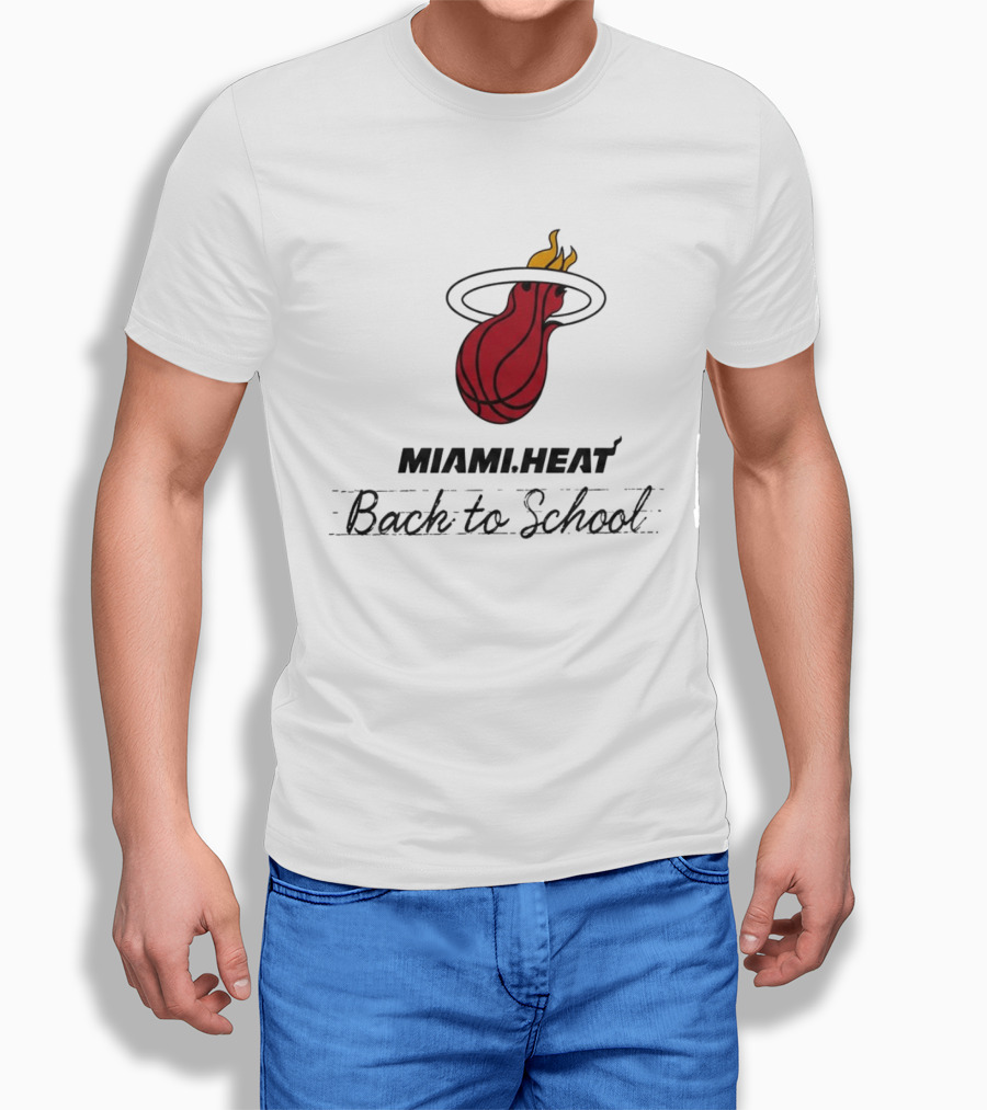 Miami Heat Back To School Basketball Flame T-Shirt