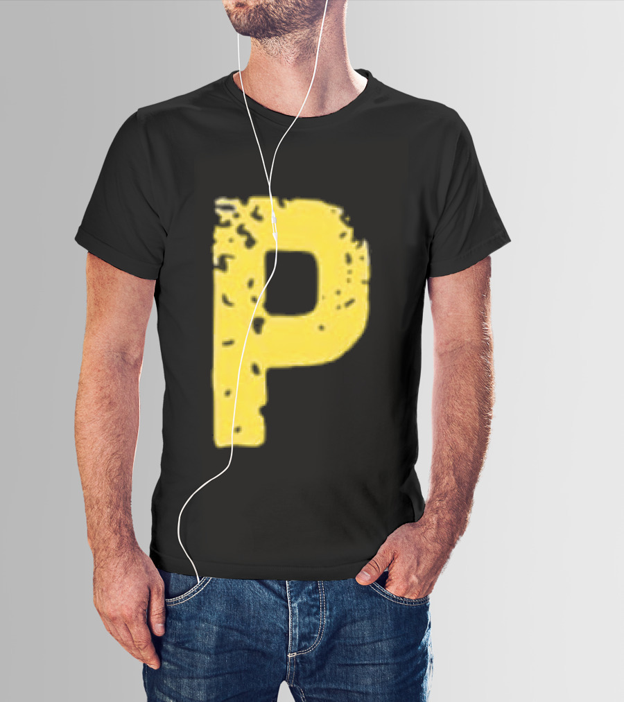 2026 Pirates IUP Night Yellow Pirate Letter P T-Shirt