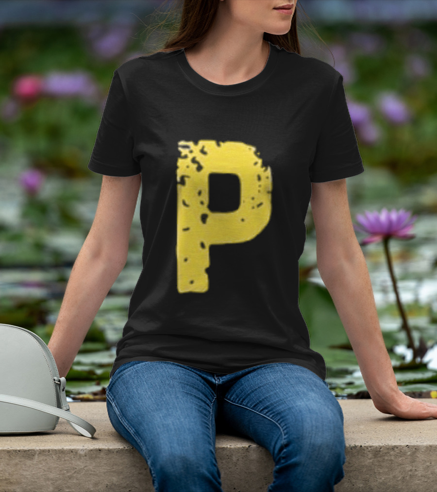 2026 Pirates IUP Night Yellow Pirate Letter P T-Shirt