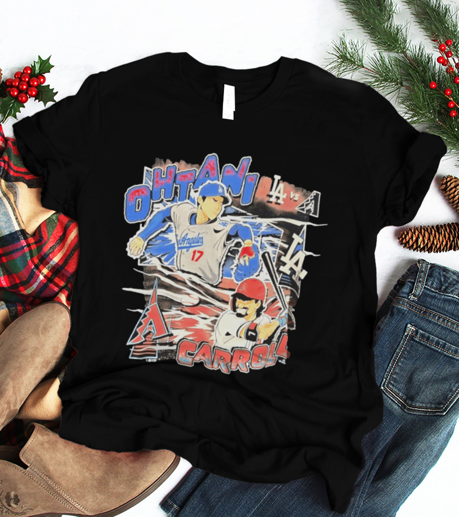 Ohtani Vs Carroll Anime Comic LA Vs Arizona T-Shirt