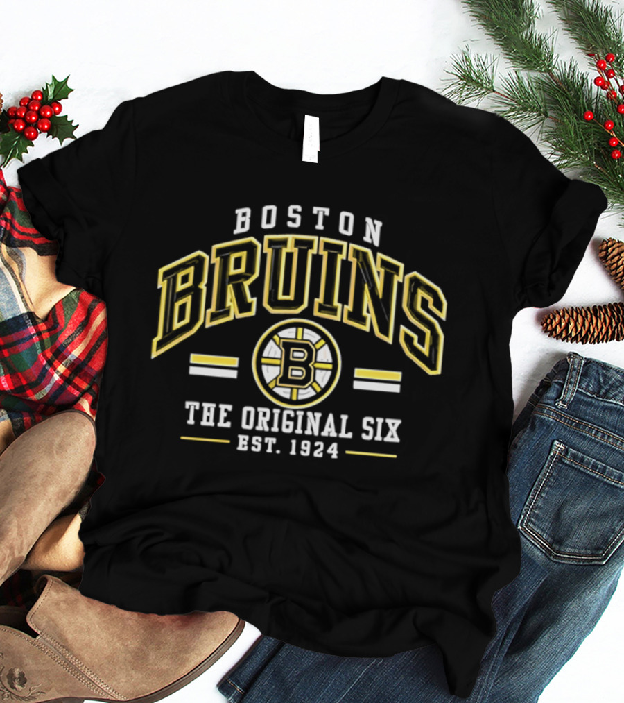 Boston Bruins The Original Six Est 1924 Vintage Style Classic Team T-Shirt
