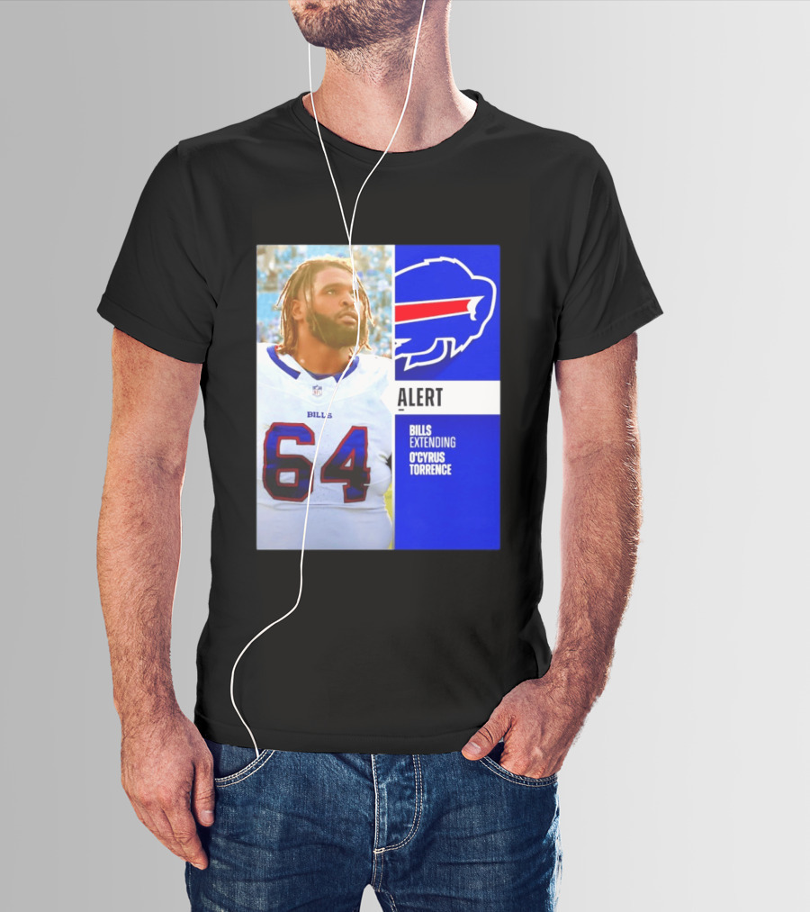 Buffalo Bills Alert Extending O'Cyrus Torrence Number 64 T-Shirt
