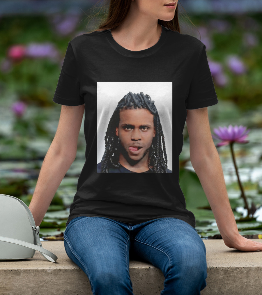 Chief Keef Shot Photo Dreadlocks Tongue Out T-Shirt