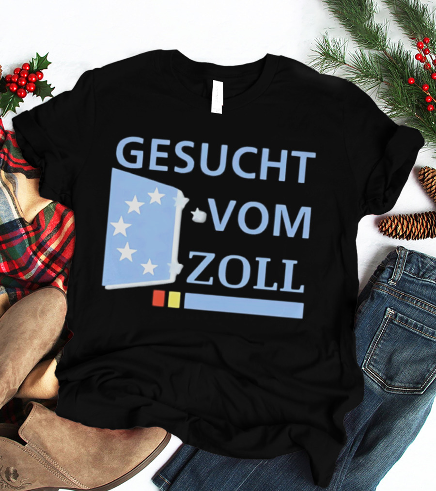 Gesucht Vom Zoll Sterne EU Symbol Farben Banner T-Shirt