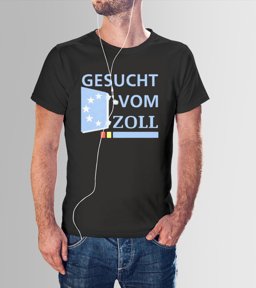 Gesucht Vom Zoll Sterne EU Symbol Farben Banner T-Shirt