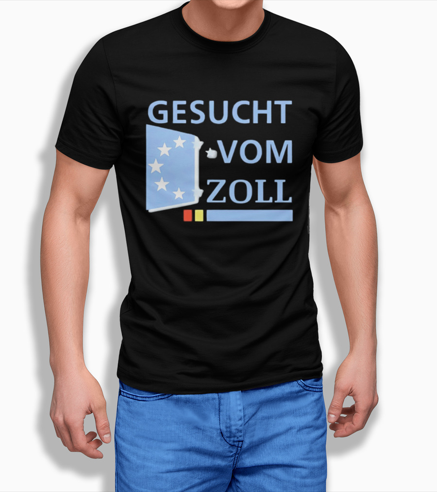 Gesucht Vom Zoll Sterne EU Symbol Farben Banner T-Shirt