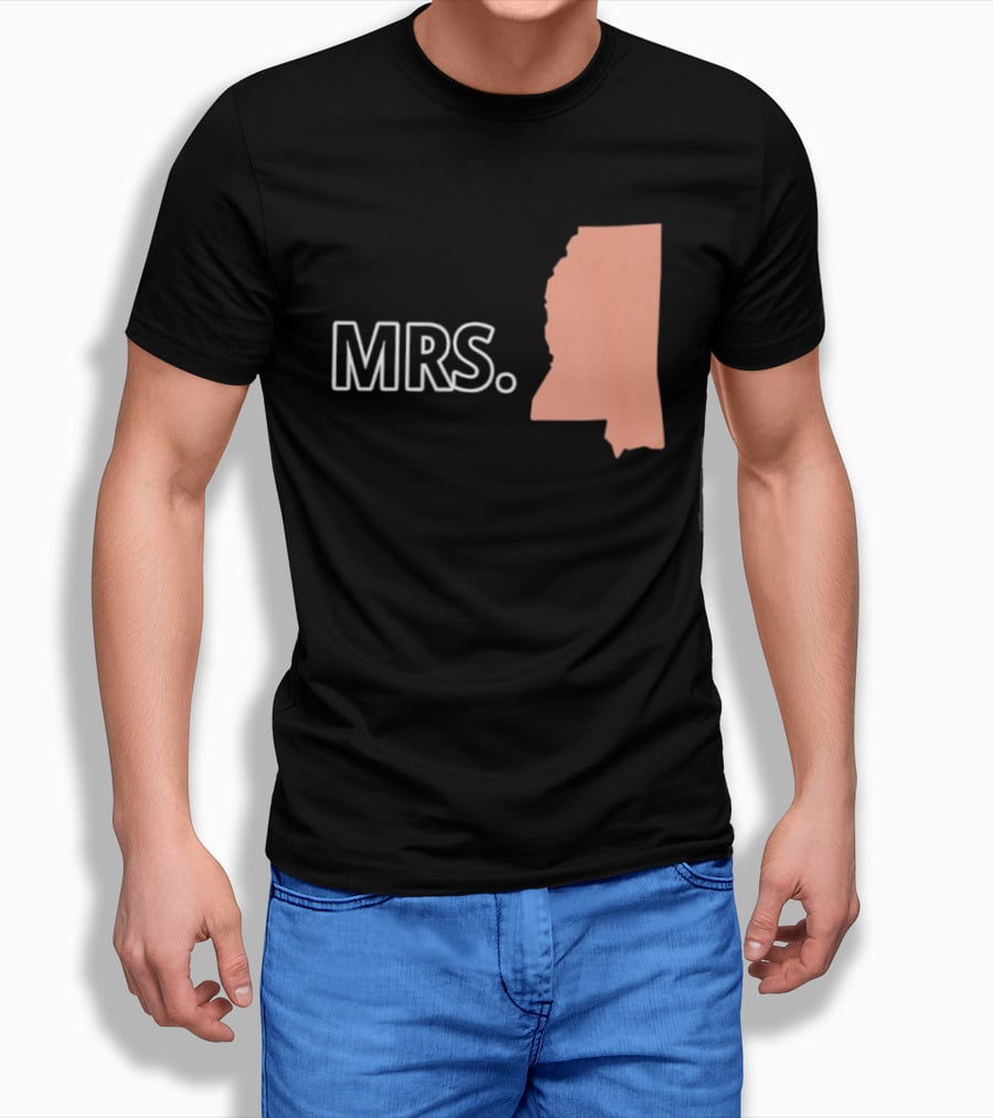 Mrs Mississippi State Map T-Shirt
