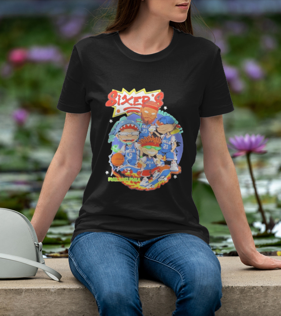 Philadelphia Sixers Basketball Rugrats Characters T-Shirt