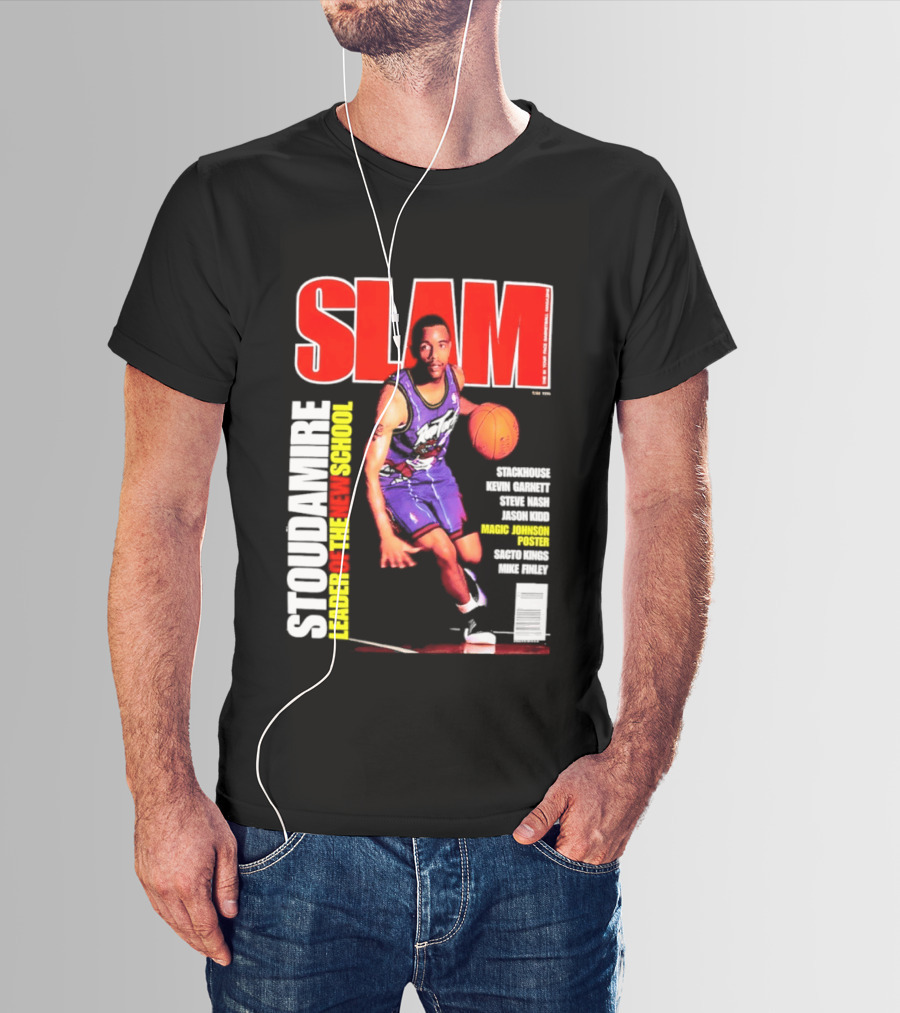 Slam Magazine May 1996 Stoudamire Leader Of The New School Raptors Championship Roster Fan Event T-Shirt