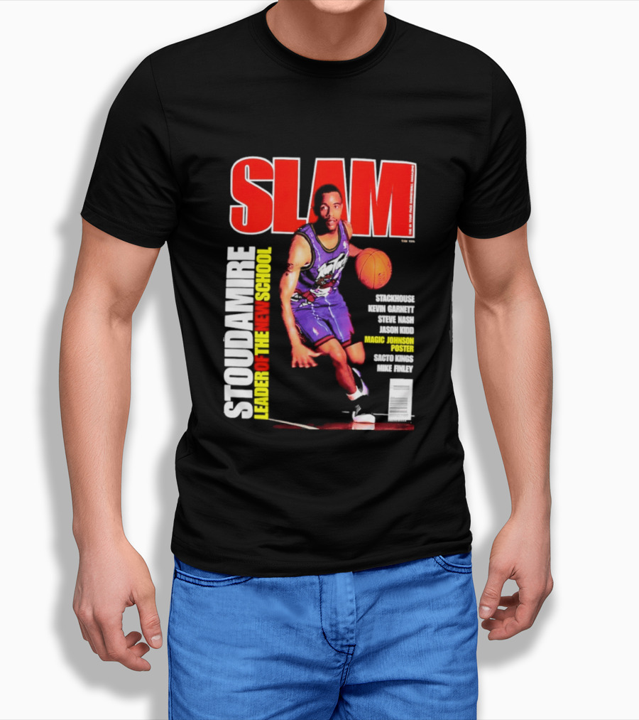 Slam Magazine May 1996 Stoudamire Leader Of The New School Raptors Championship Roster Fan Event T-Shirt