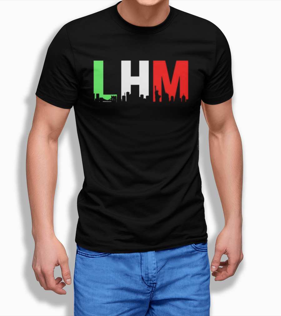 Stream Yvng Mobster LHM NYC Skyline Green White Red Drip Letters T-Shirt
