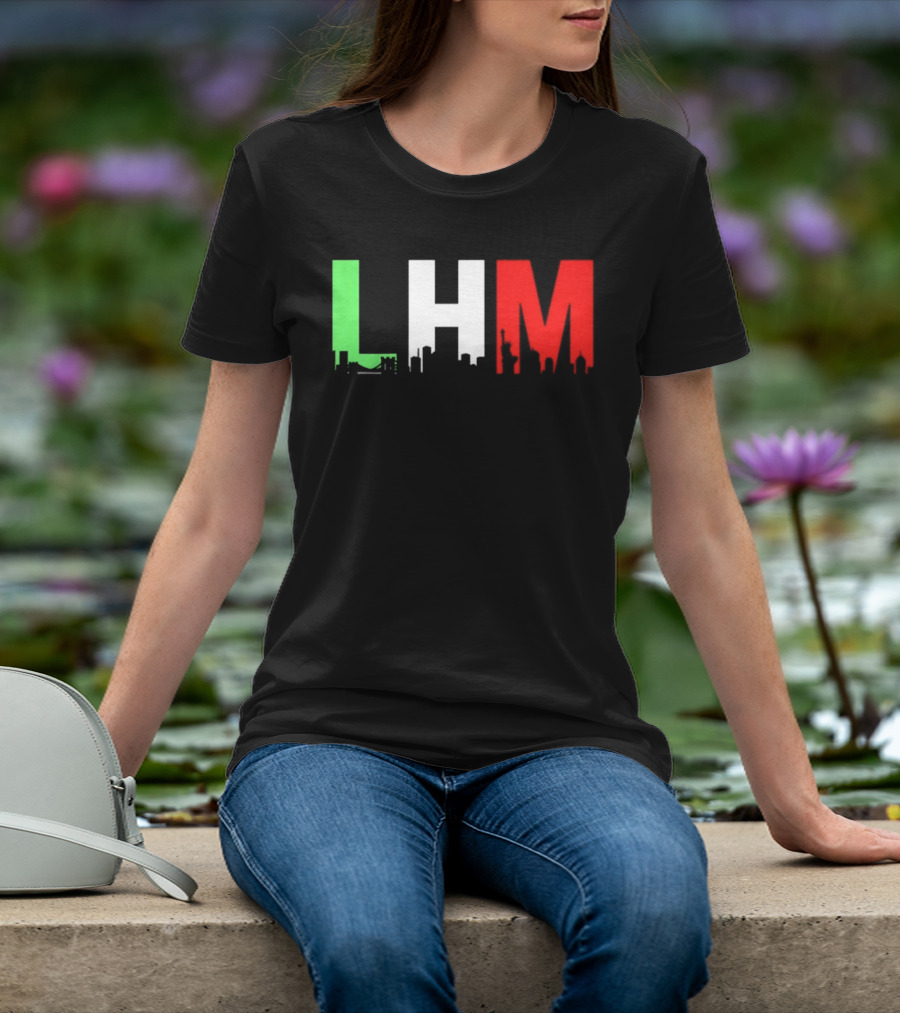 Stream Yvng Mobster LHM NYC Skyline Green White Red Drip Letters T-Shirt