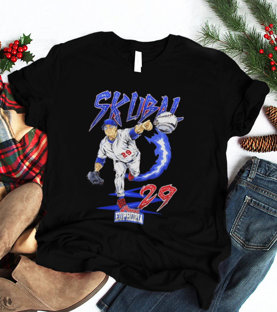 Tarik Skubal 29 Planet Euphoria Dodgers MLB Comic 2026 T-Shirt