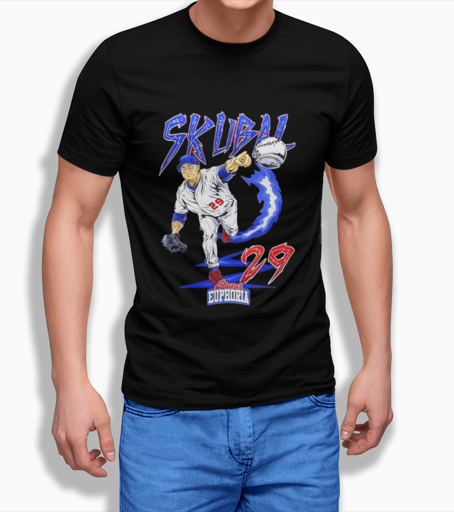 Tarik Skubal 29 Planet Euphoria Dodgers MLB Comic 2026 T-Shirt