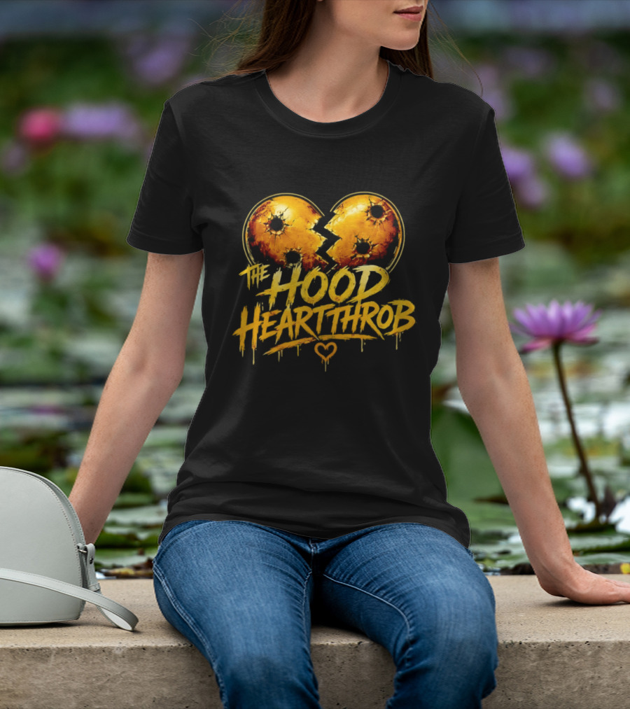 The Hood Heartthrob Golden Broken Heart T-Shirt