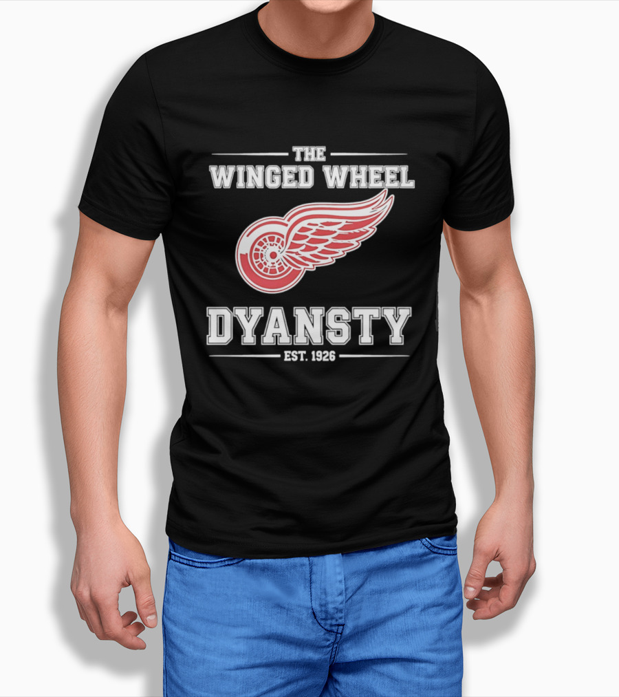 The Winged Wheel Dynasty Est 1926 Detroit Red Wings Hockey Legacy T-Shirt