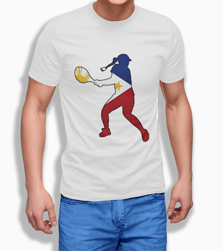 Alexandra Eala Tennis Player Silhouette Philippines Flag T-Shirt
