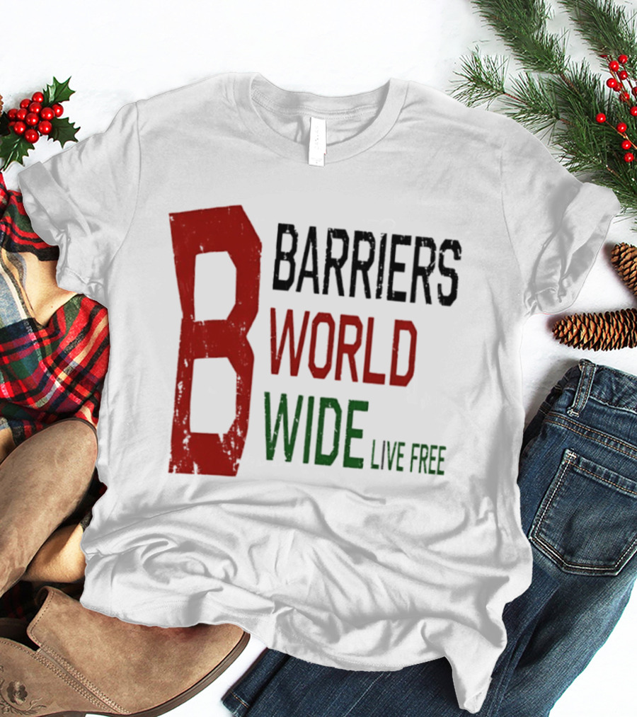 Barriers World Wide Live Free Streetwear Red Green T-Shirt