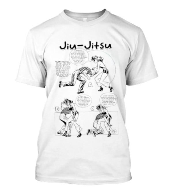 Jiu Jitsu Gentle Comic Strip Martial Arts Humor T-Shirt