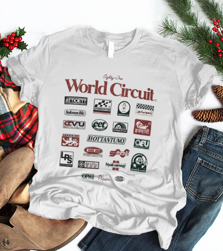 Racing Eighty One World Circuit Motorsport Track Icons Collection T-Shirt
