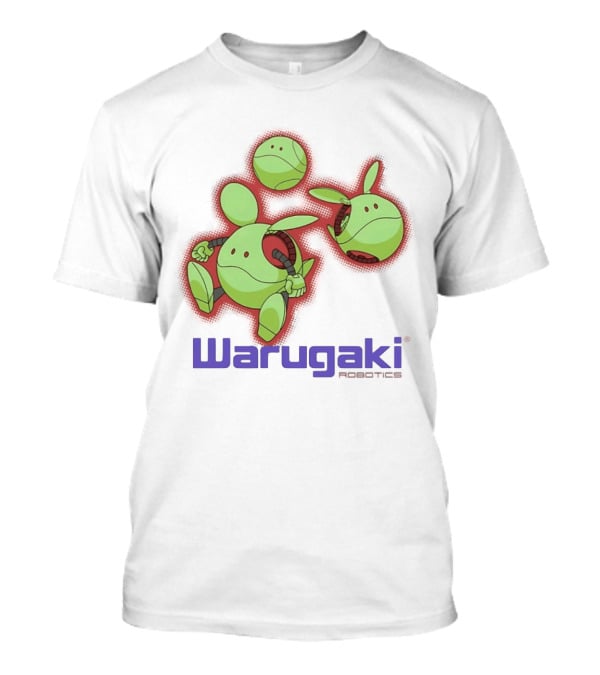 Warugaki Robotics Green Robot Trio Cartoon T-Shirt