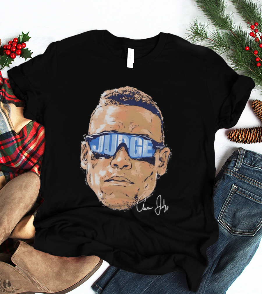 Aaron Judge New York Yankees Iconic Swag Judge Sunglasses T-Shirt