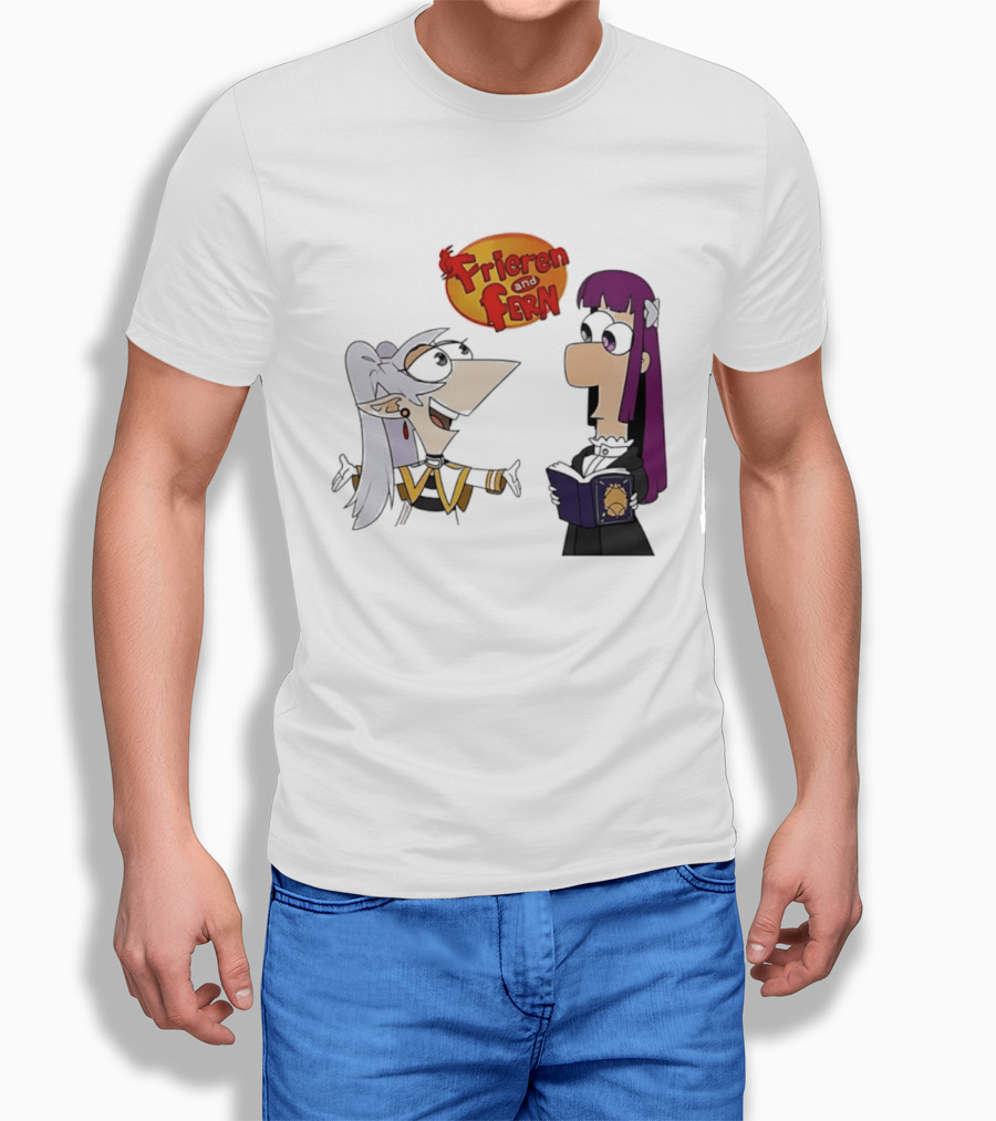 Frieren And Fern Phineas And Ferb Crossover Beyond Journey's End T-Shirt