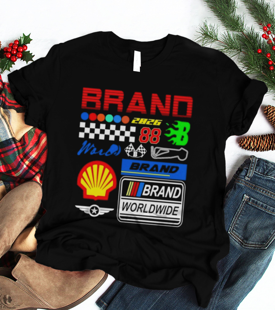 Brand 88 Worldwide Racing Motorsport Checkered Shell 2026 T-Shirt