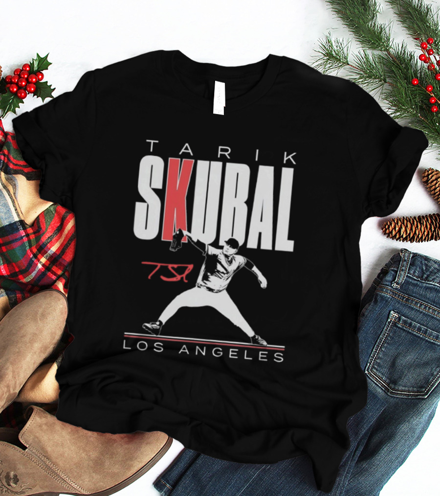 Tarik Skubal 37 Los Angeles Dodgers Baseball Player T-Shirt