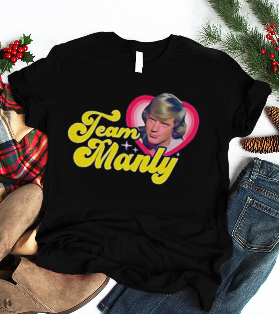 Team Manly Bobby Sherman Retro Heart T-Shirt