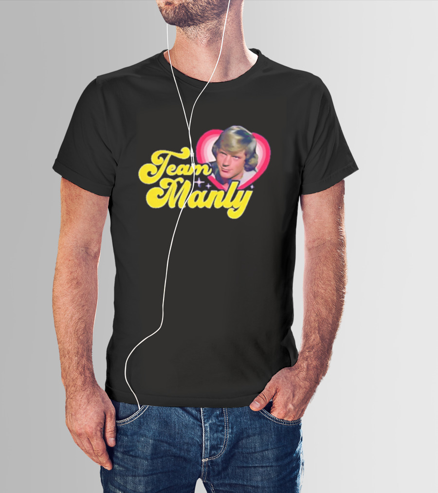 Team Manly Bobby Sherman Retro Heart T-Shirt