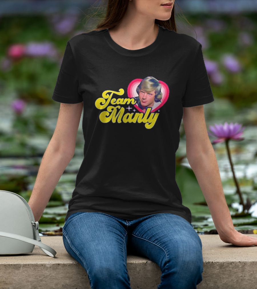 Team Manly Bobby Sherman Retro Heart T-Shirt