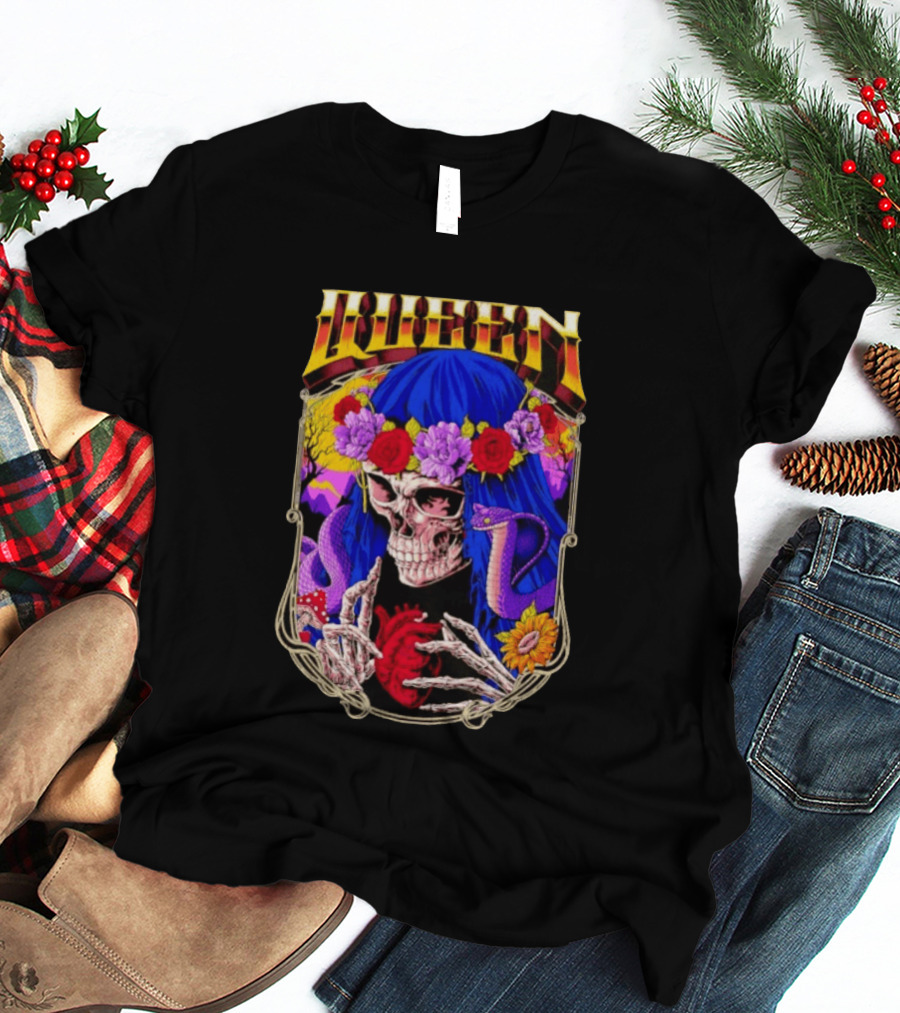 Til Death Skeleton Fiesta Cobra Floral Skeleton Tattoo T-Shirt