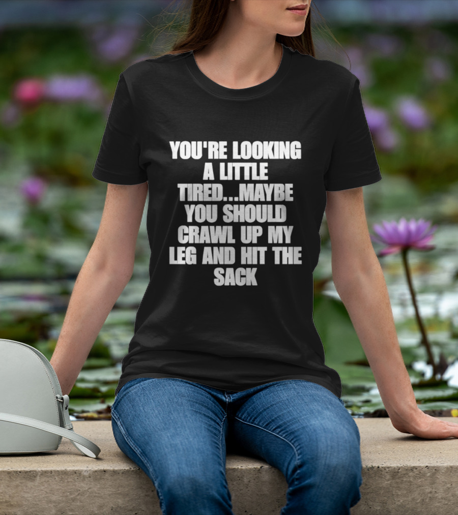You're Looking A Little Tired Maybe You Should Crawl Up My Leg And Hit The Sack T-Shirt