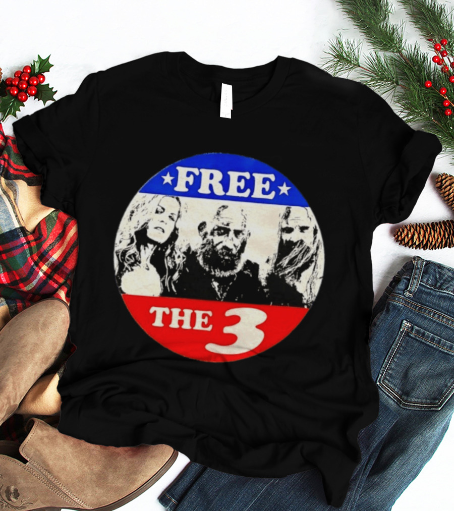 Rob Zombie Free The 3 From Hell Horror Movie T-Shirt
