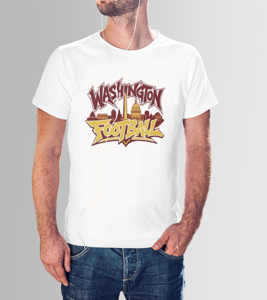 Washington Football Capitol Skyline Monument Landmarks T-Shirt