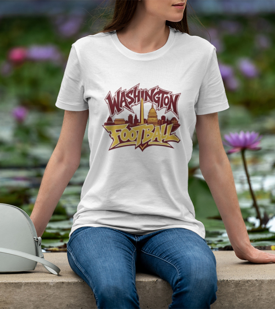 Washington Football Capitol Skyline Monument Landmarks T-Shirt