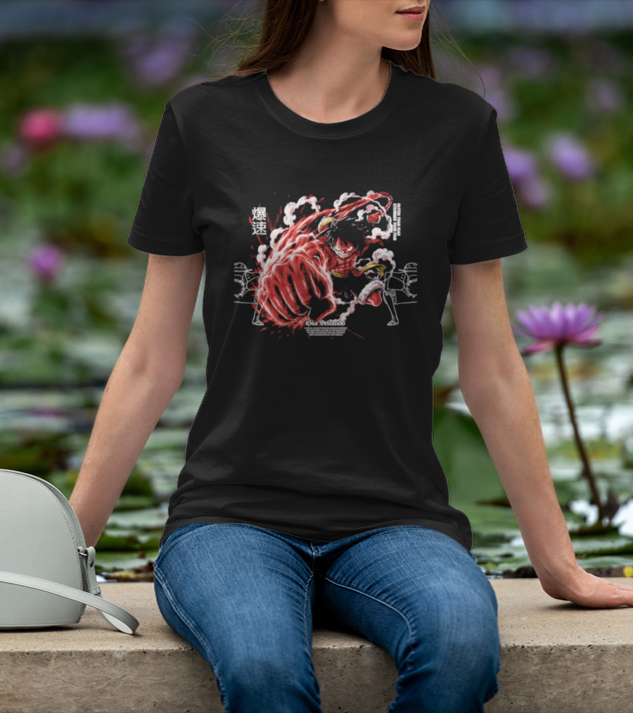 Monkey D. Luffy Faster Than Fear Stronger Than Pain Anime Gear Second Splash Attack T-Shirt