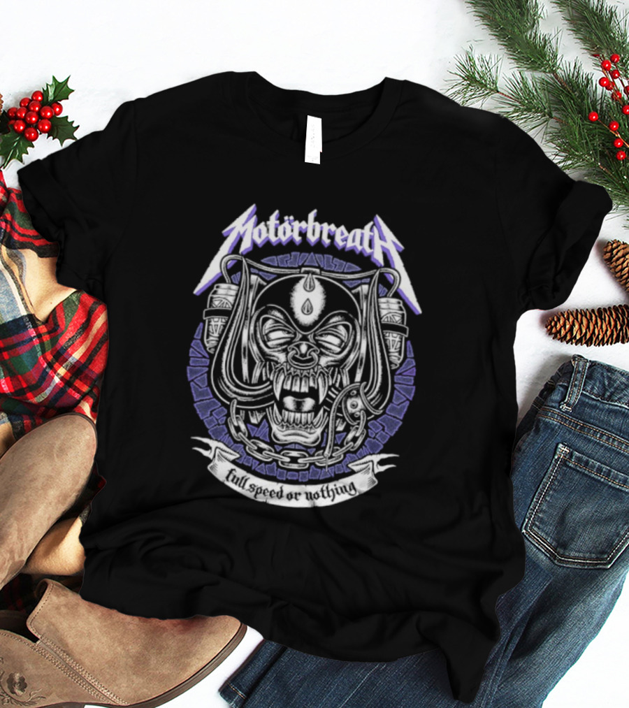 Motorbreath Full Speed Or Nothing Fanged Monster T-Shirt