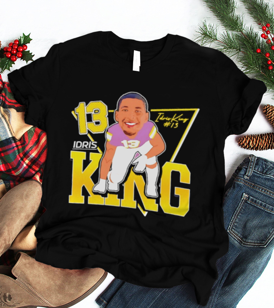 Idris King 13 Tennessee Tech Football Caricature T-Shirt