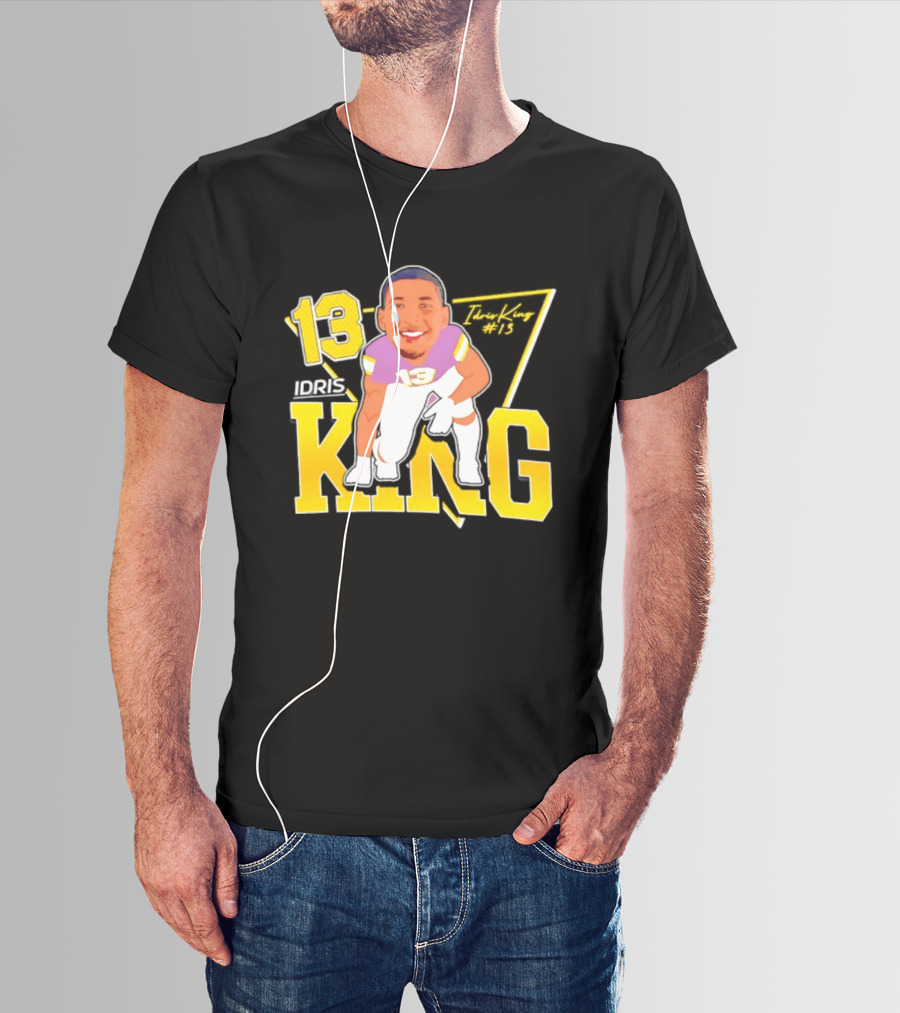 Idris King 13 Tennessee Tech Football Caricature T-Shirt