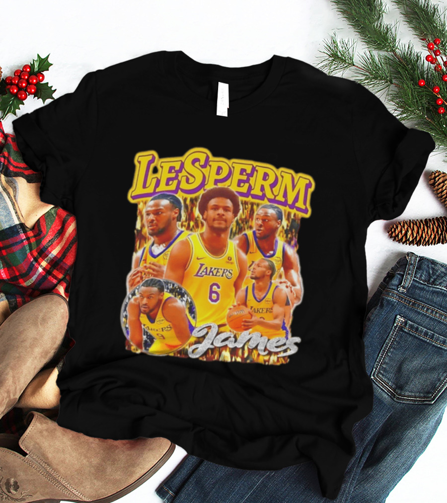 LeSperm James Lakers 90s Bootleg T-Shirt