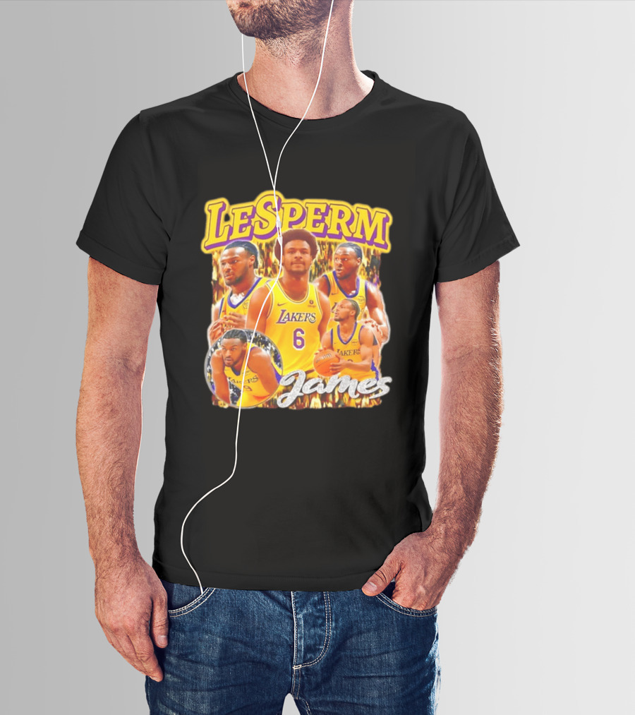 LeSperm James Lakers 90s Bootleg T-Shirt