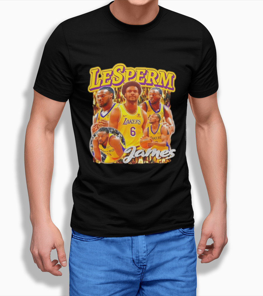 LeSperm James Lakers 90s Bootleg T-Shirt