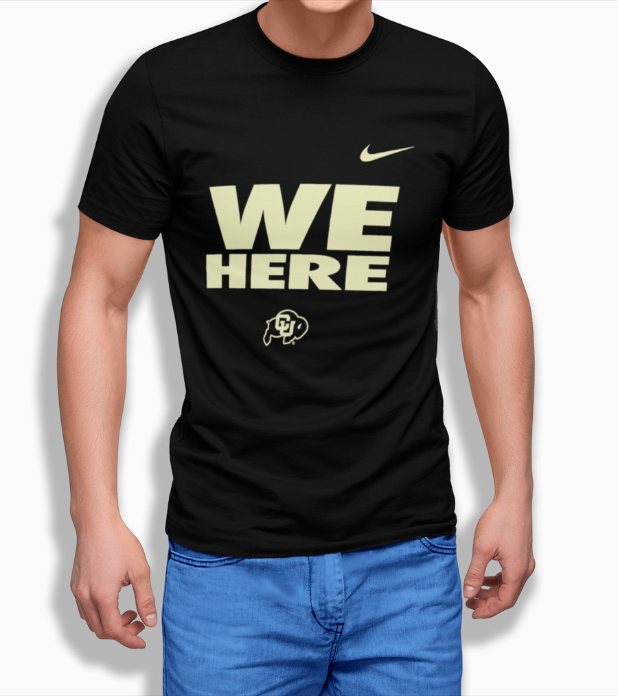 We Here Colorado Buffaloes Nike Sports Branding T-Shirt